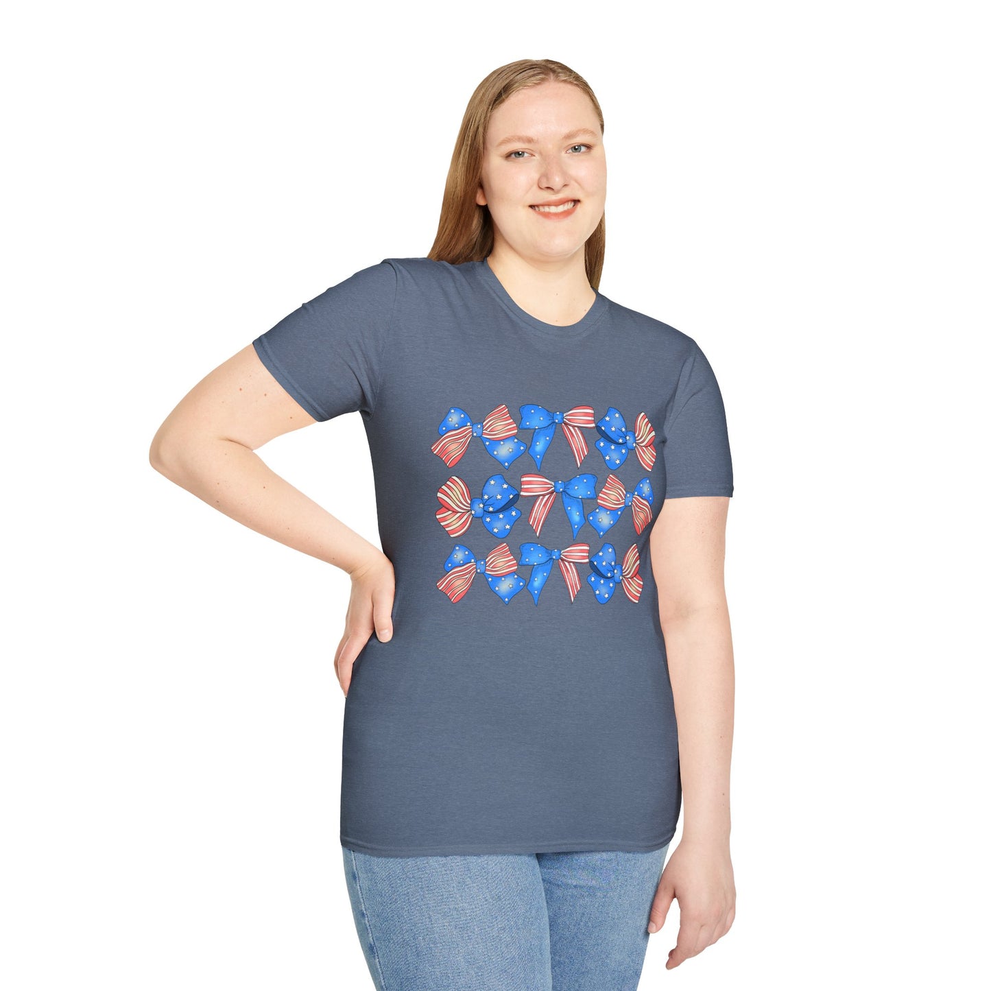 Patriotic Bow Unisex Softstyle T-Shirt