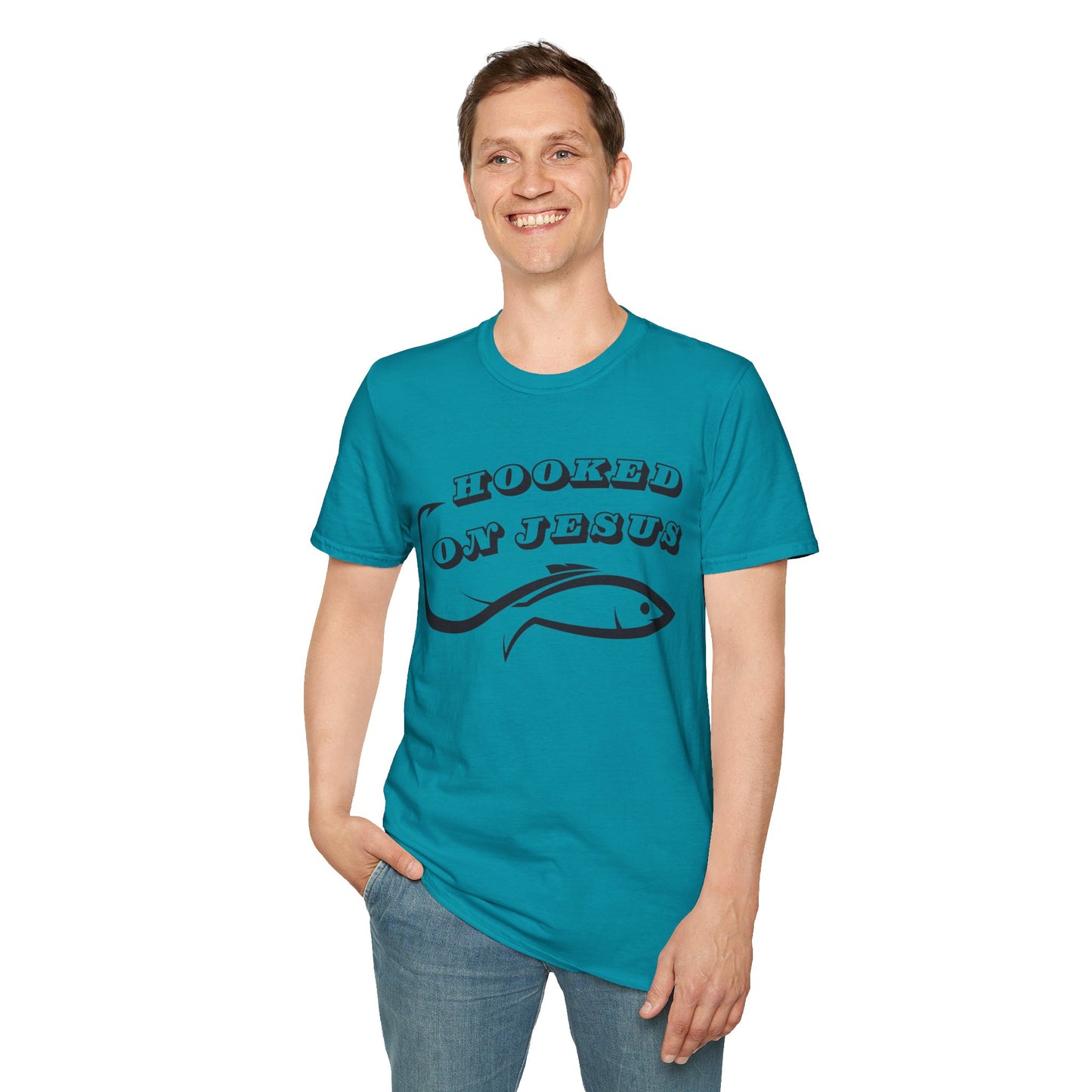 Unisex Softstyle T-Shirt Hooked on Jesus
