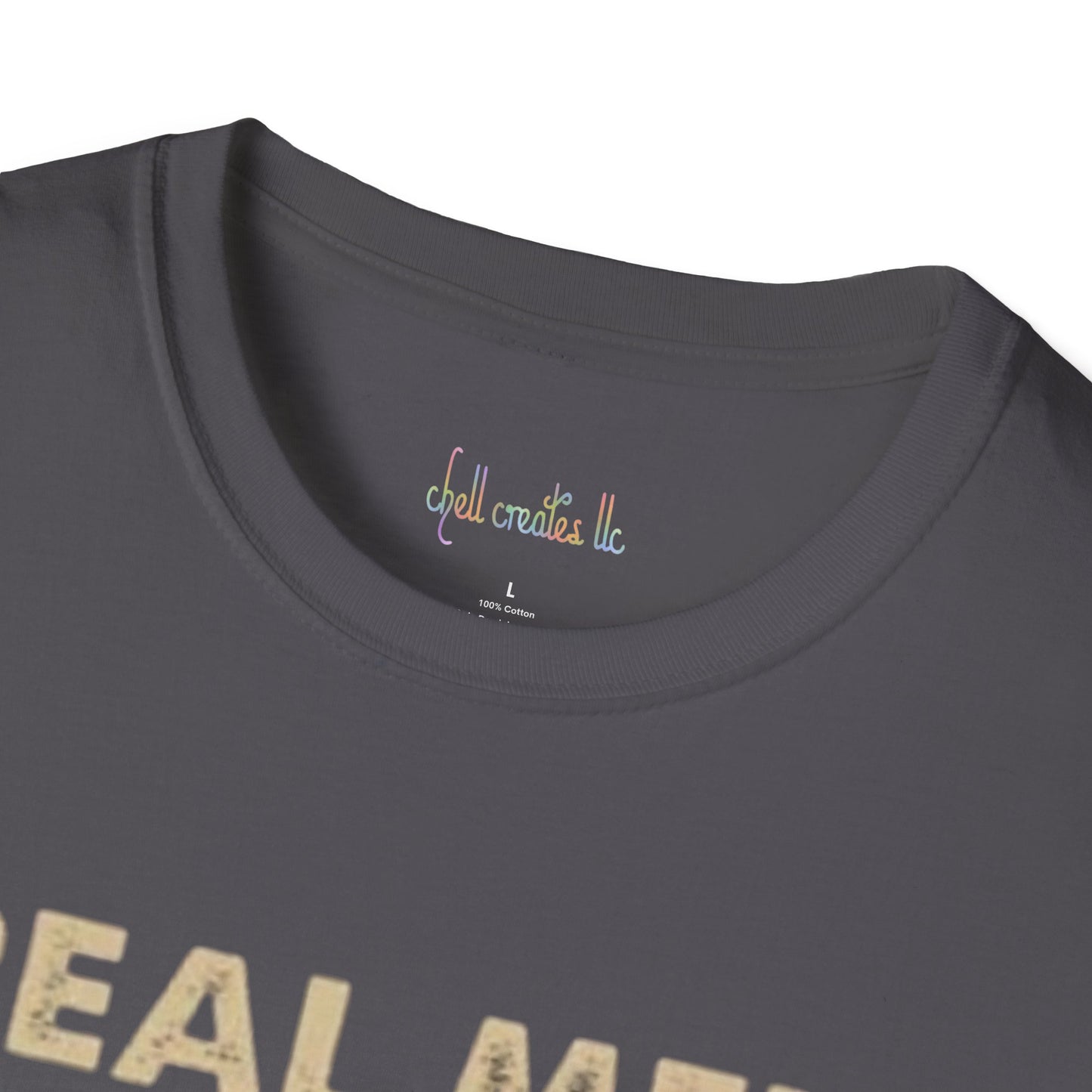 Unisex Softstyle T-Shirt Real Men Cuddle Cats