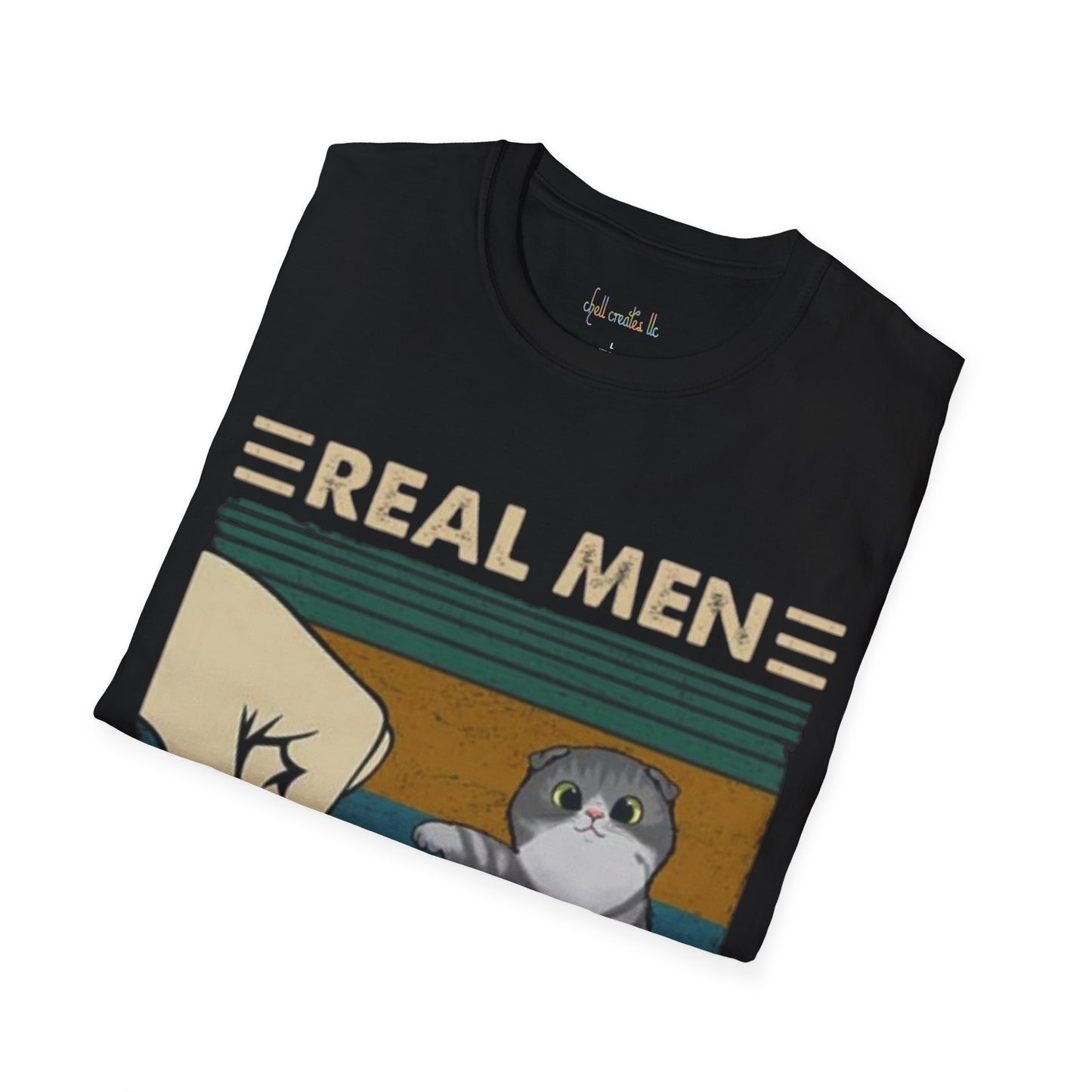 Unisex Softstyle T-Shirt Real Men Cuddle Cats