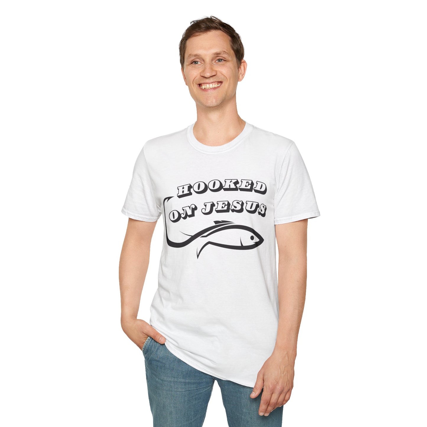 Unisex Softstyle T-Shirt Hooked on Jesus