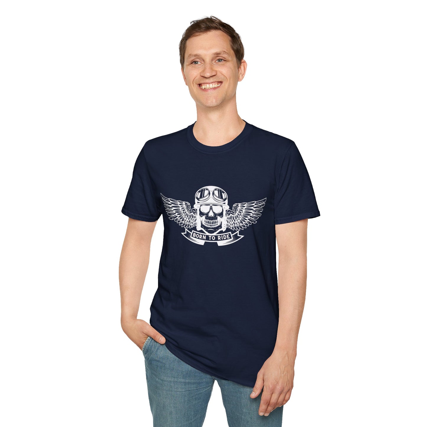 Unisex Softstyle T-Shirt "Born to Ride"
