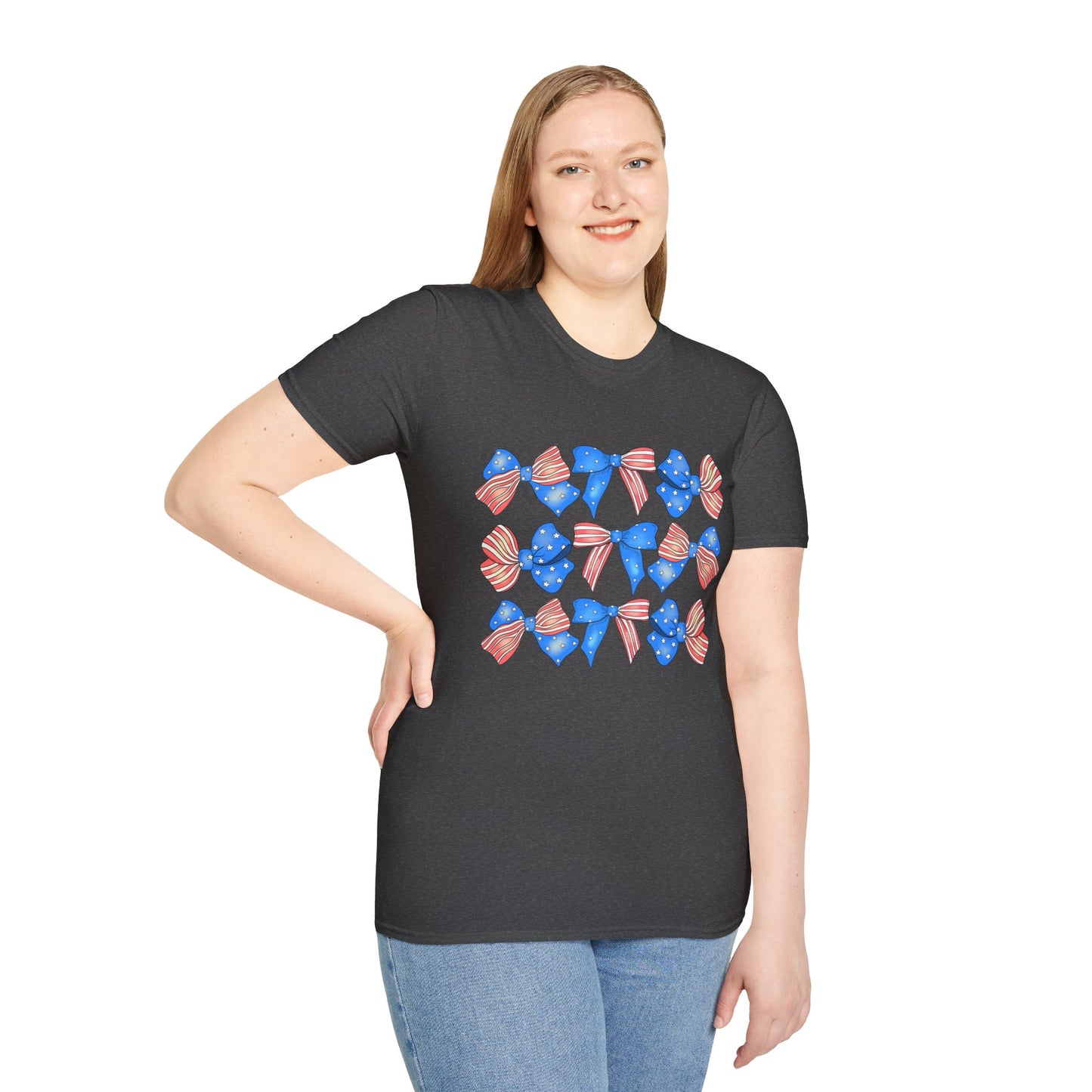 Patriotic Bow Unisex Softstyle T-Shirt