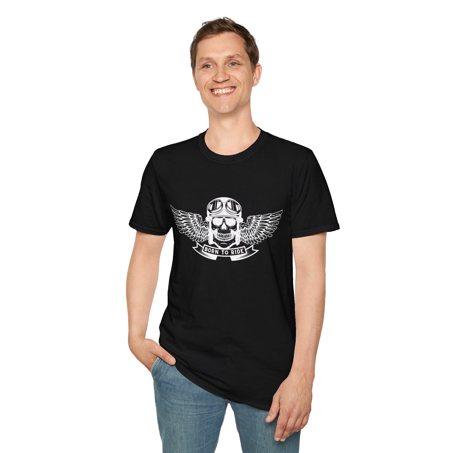 Unisex Softstyle T-Shirt "Born to Ride"