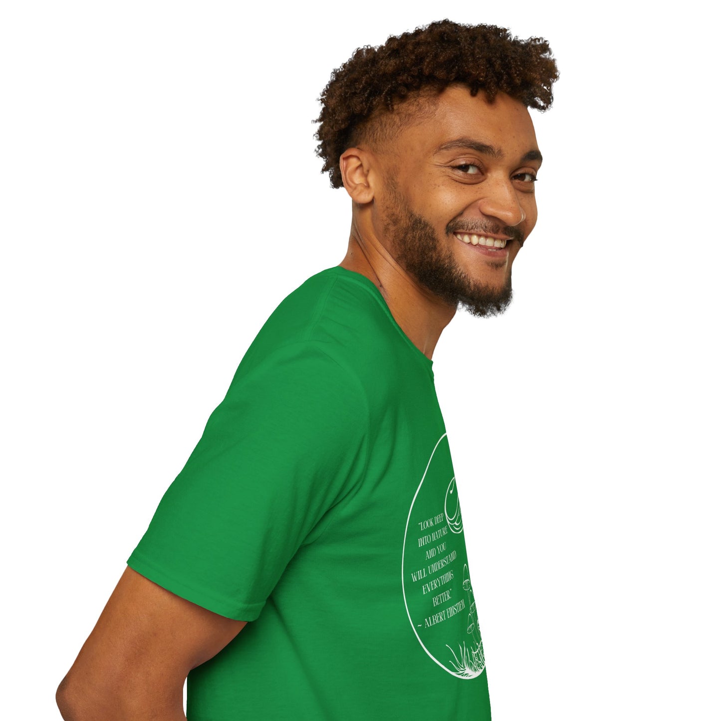 Unisex Softstyle T-Shirt "Look into nature... Albert Einstien quote"