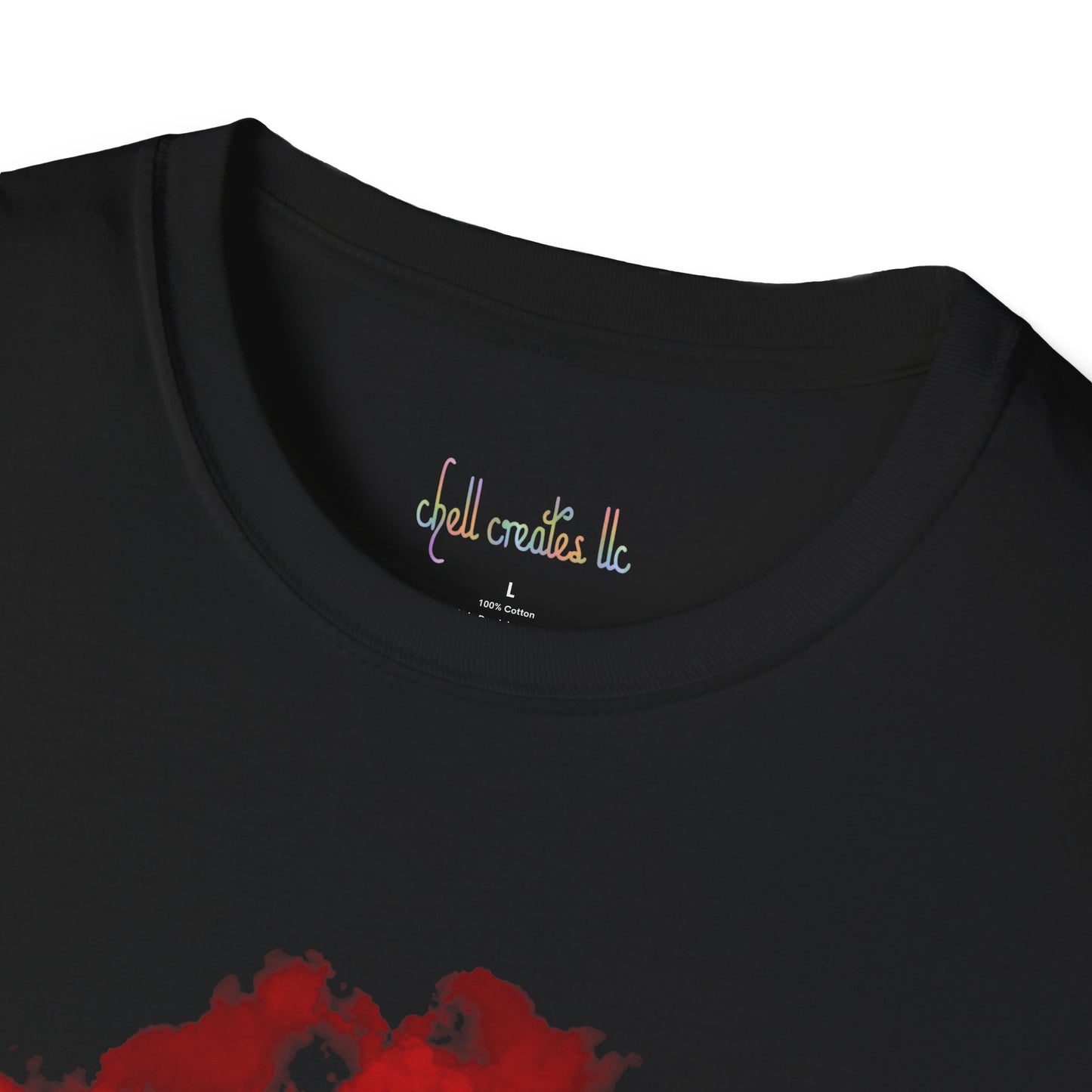 Unisex Softstyle T-Shirt Red Smoke "Hey Boo!"