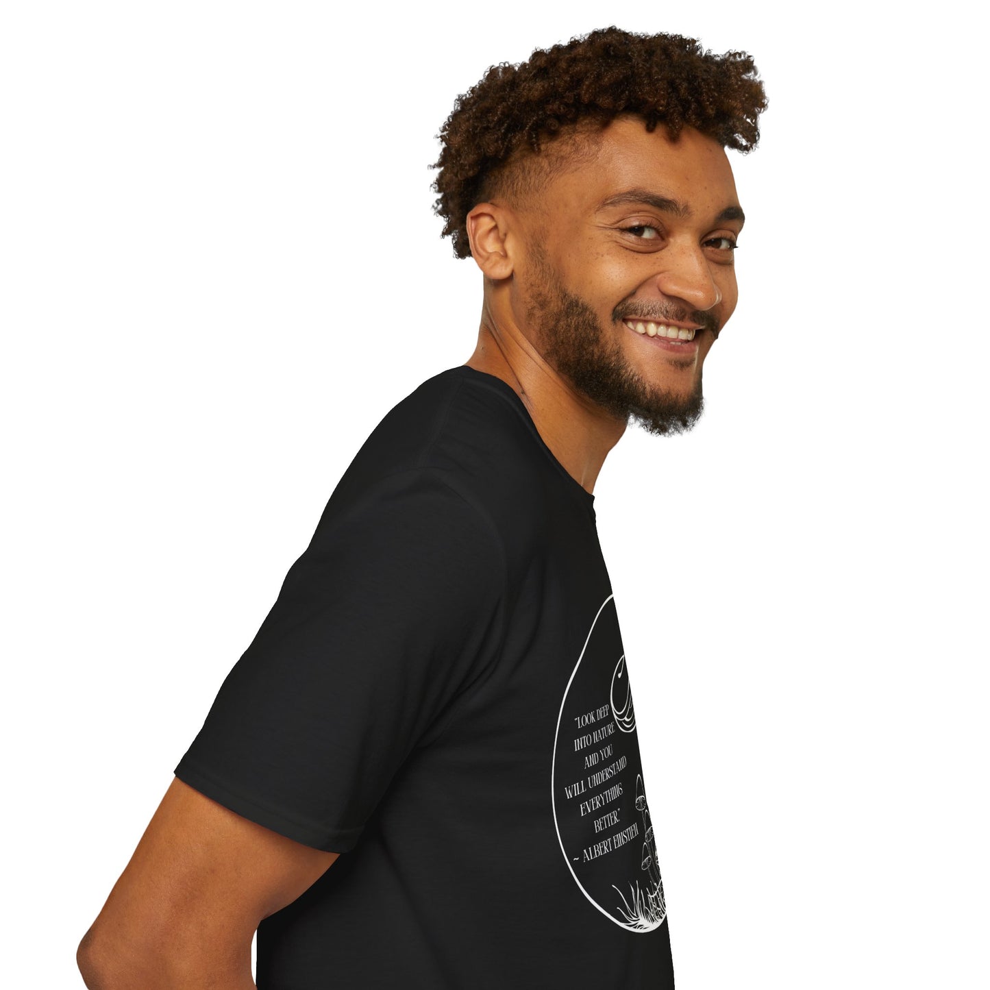 Unisex Softstyle T-Shirt "Look into nature... Albert Einstien quote"