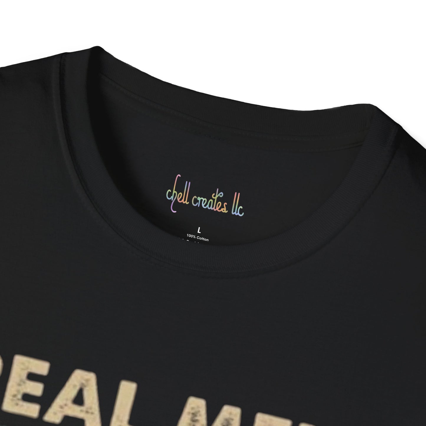 Unisex Softstyle T-Shirt Real Men Cuddle Cats