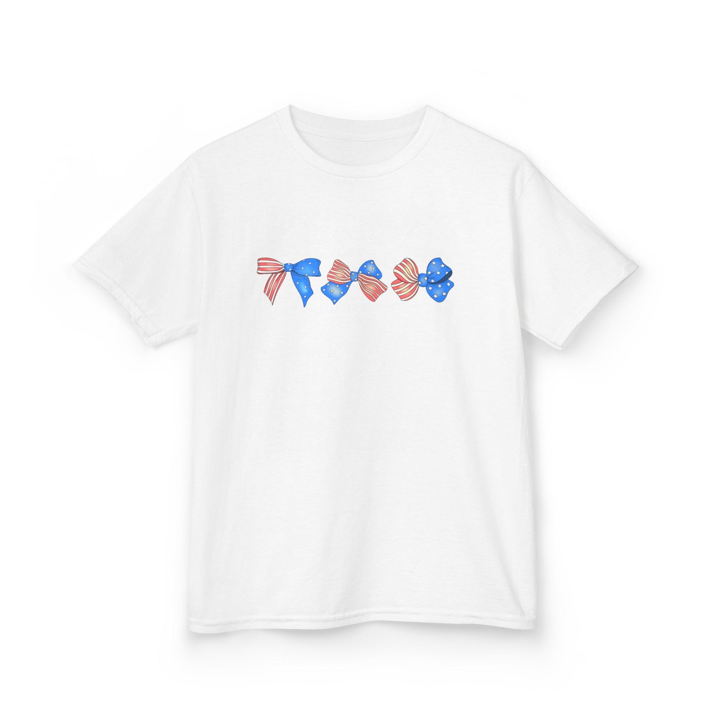 USA Colorful Bow Kids Tee - Cute and Comfy Design for Playful Days