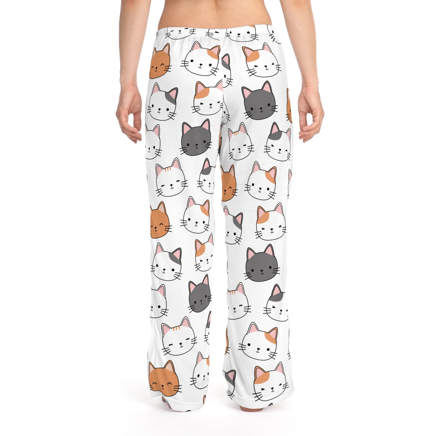 Women's Kitty Pajama Pants (AOP)