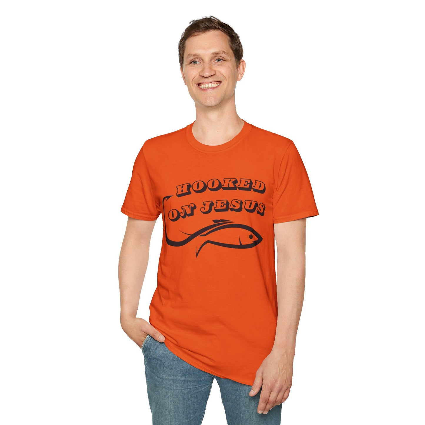 Unisex Softstyle T-Shirt Hooked on Jesus
