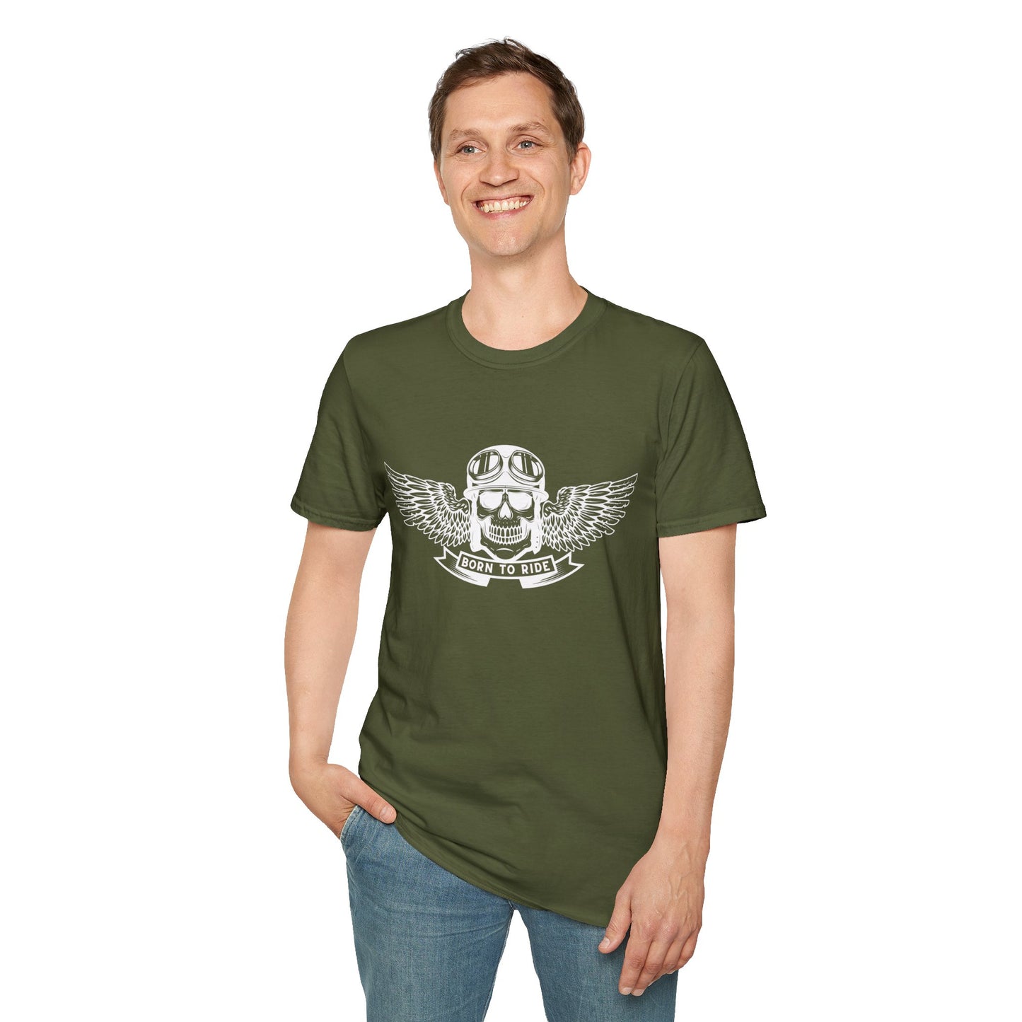 Unisex Softstyle T-Shirt "Born to Ride"