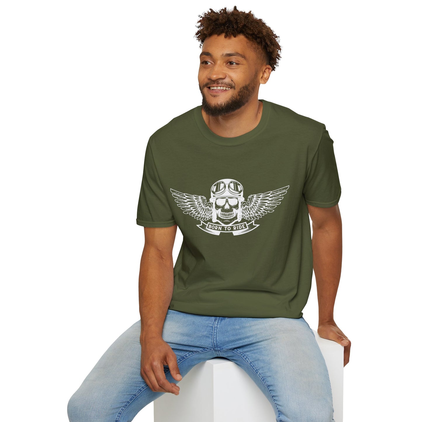 Unisex Softstyle T-Shirt "Born to Ride"