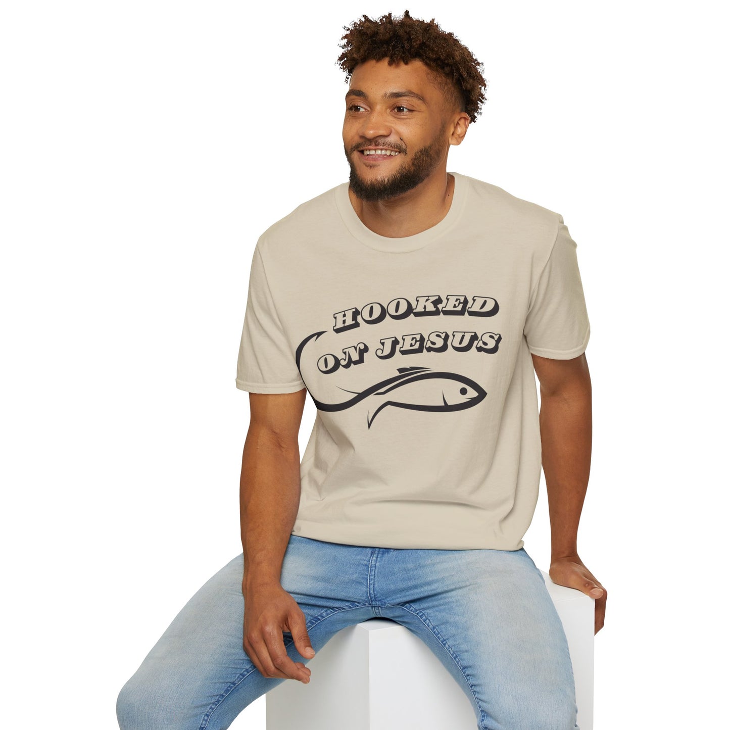Unisex Softstyle T-Shirt Hooked on Jesus