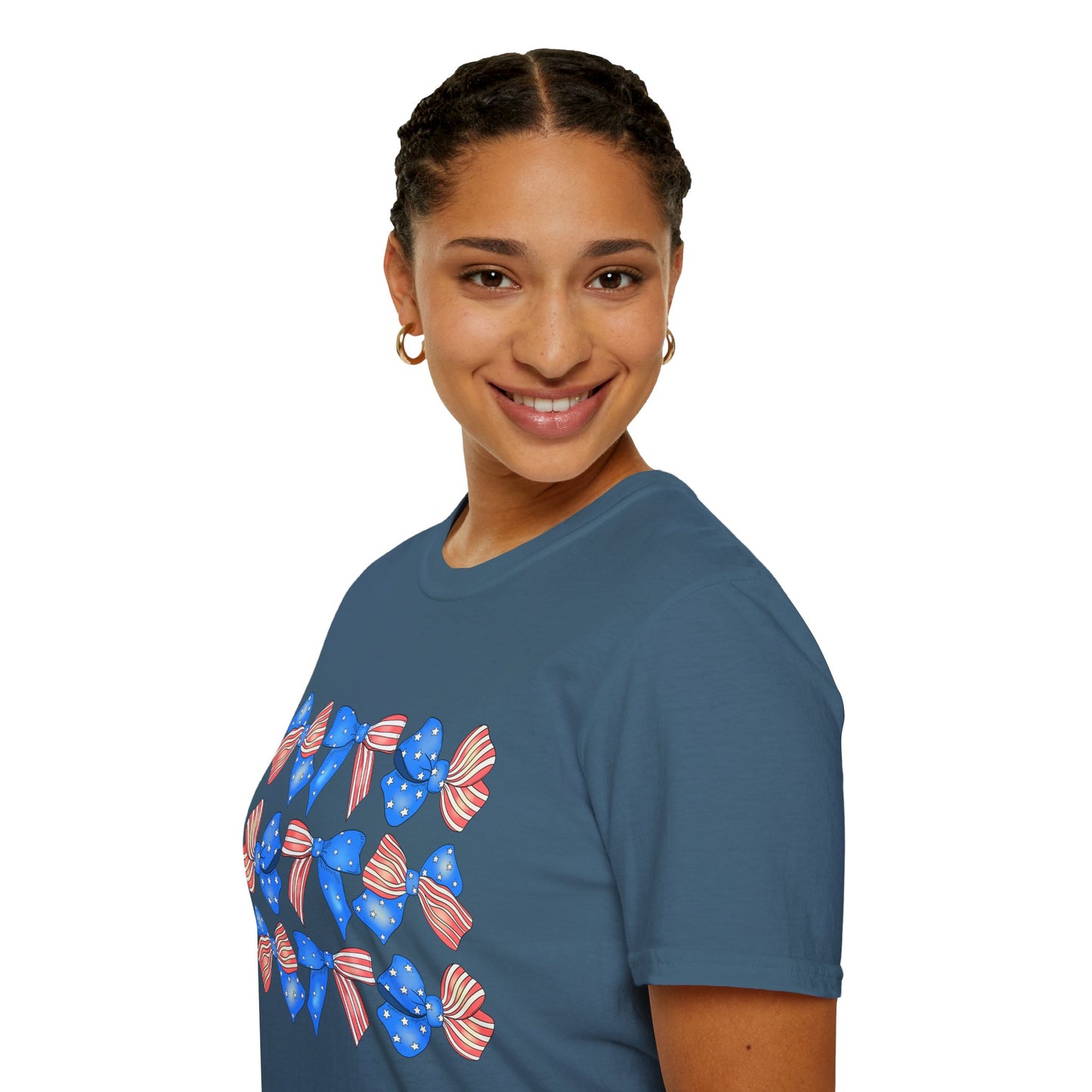 Patriotic Bow Unisex Softstyle T-Shirt