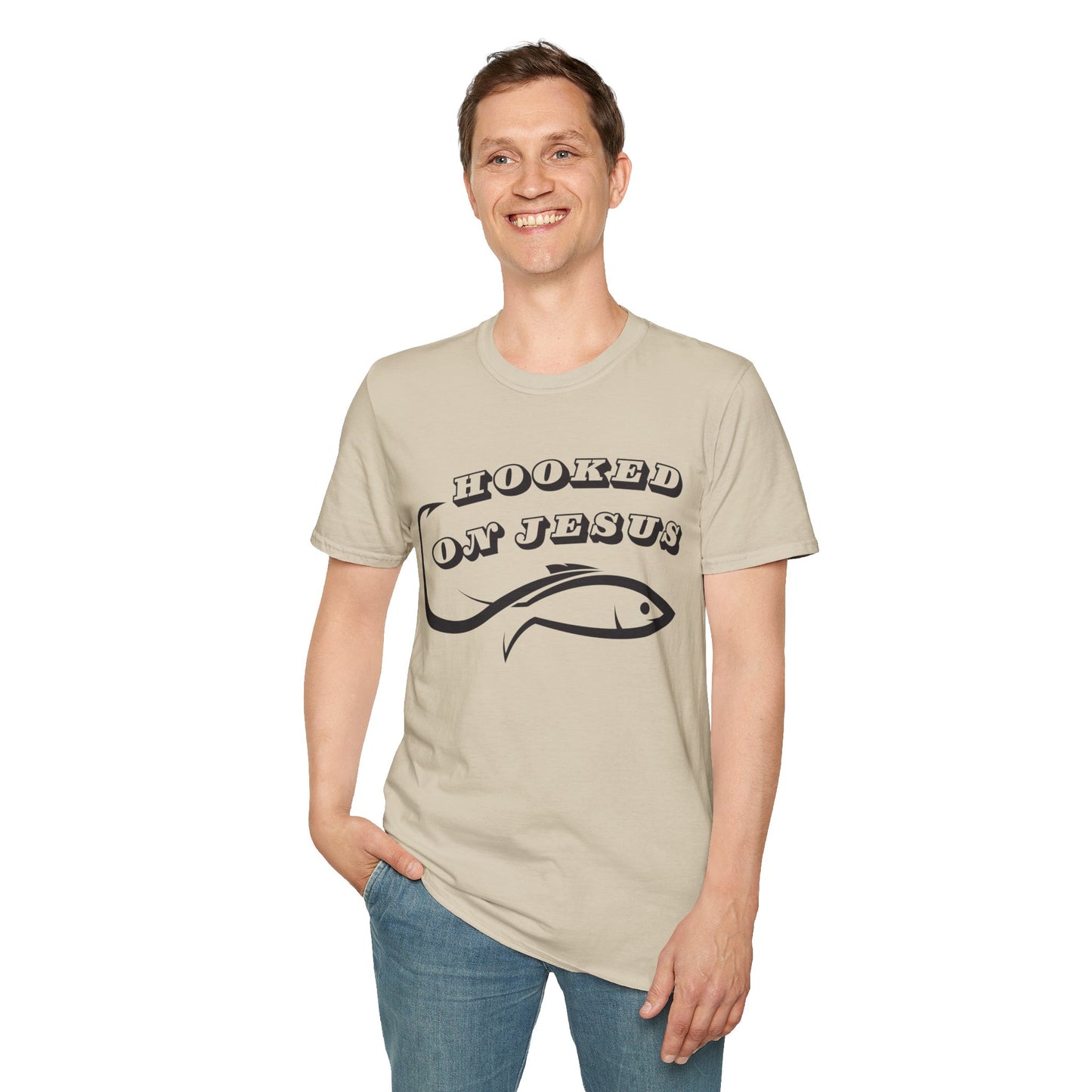 Unisex Softstyle T-Shirt Hooked on Jesus