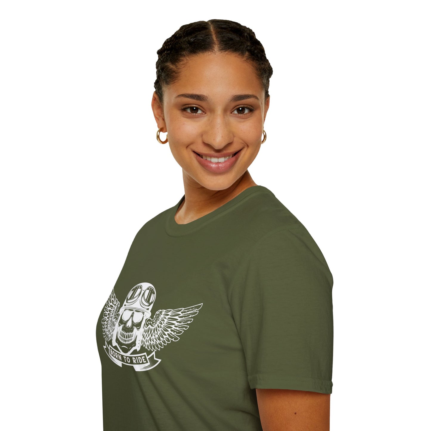 Unisex Softstyle T-Shirt "Born to Ride"