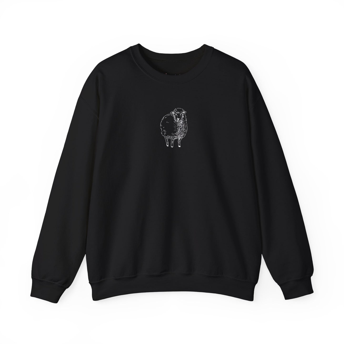 Sheep Design Sweatshirt, Unisex Crewneck with Inspirational Quote, Cozy Gift for Friends, Perfect for Casual Wear, Bible Verse Apparel