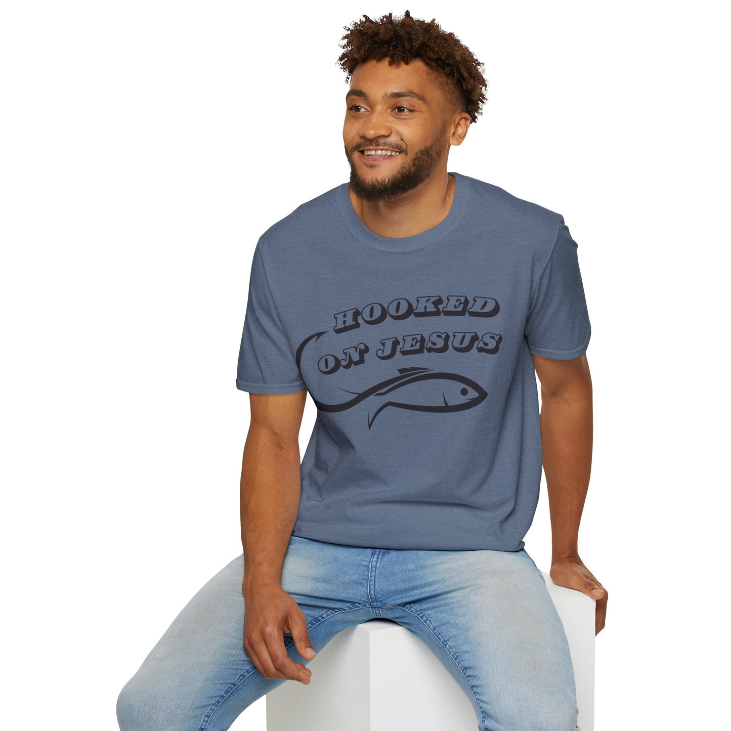 Unisex Softstyle T-Shirt Hooked on Jesus