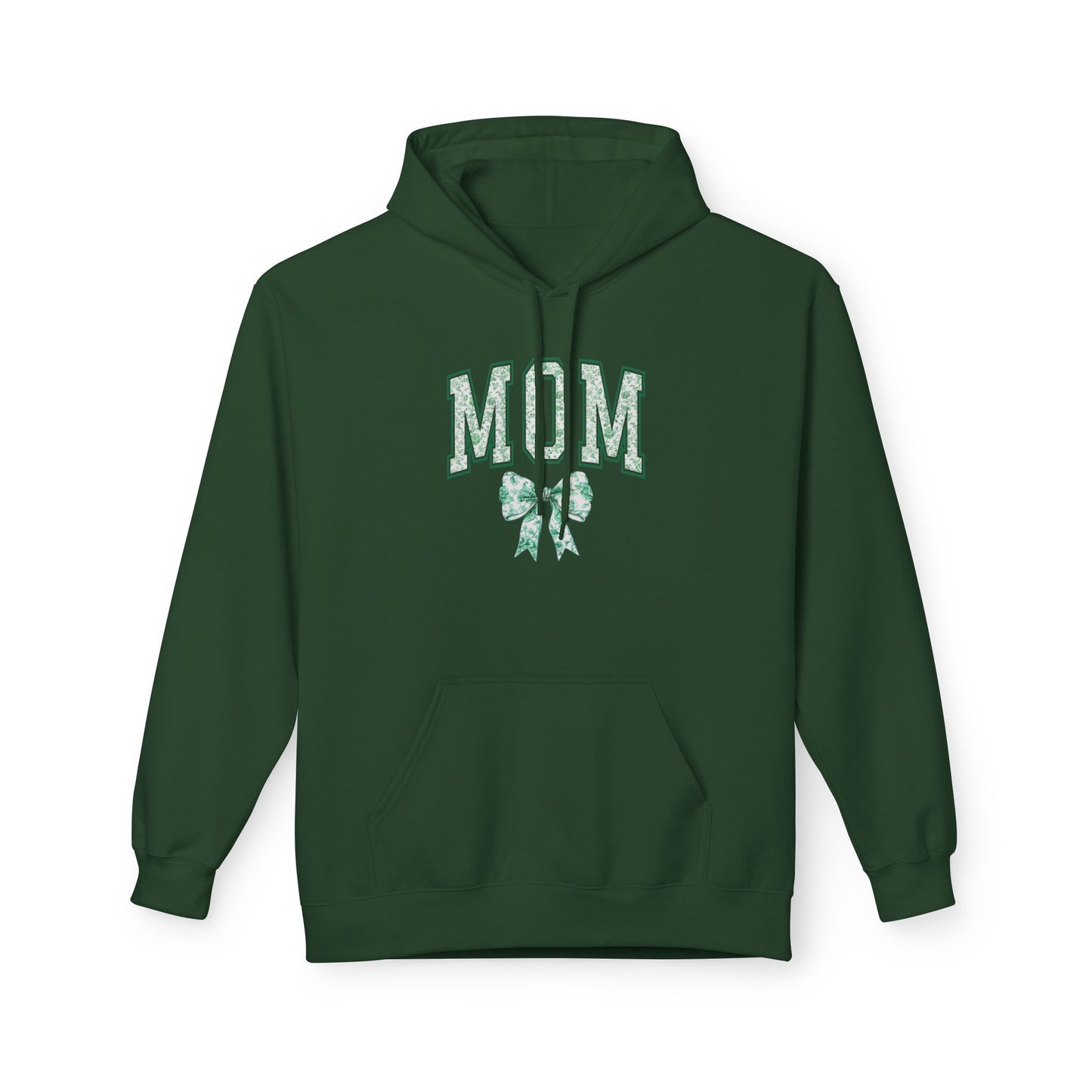 Mom Green Chinoiserie Fleece Hoodie - Cozy & Stylish Gift for Mothers