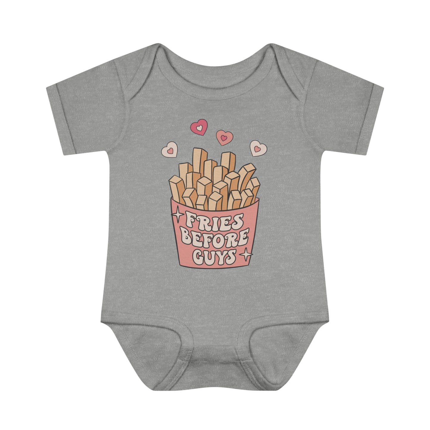 Infant Baby Rib Bodysuit "Fries Before Guys"