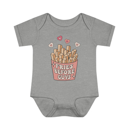 Infant Baby Rib Bodysuit "Fries Before Guys"