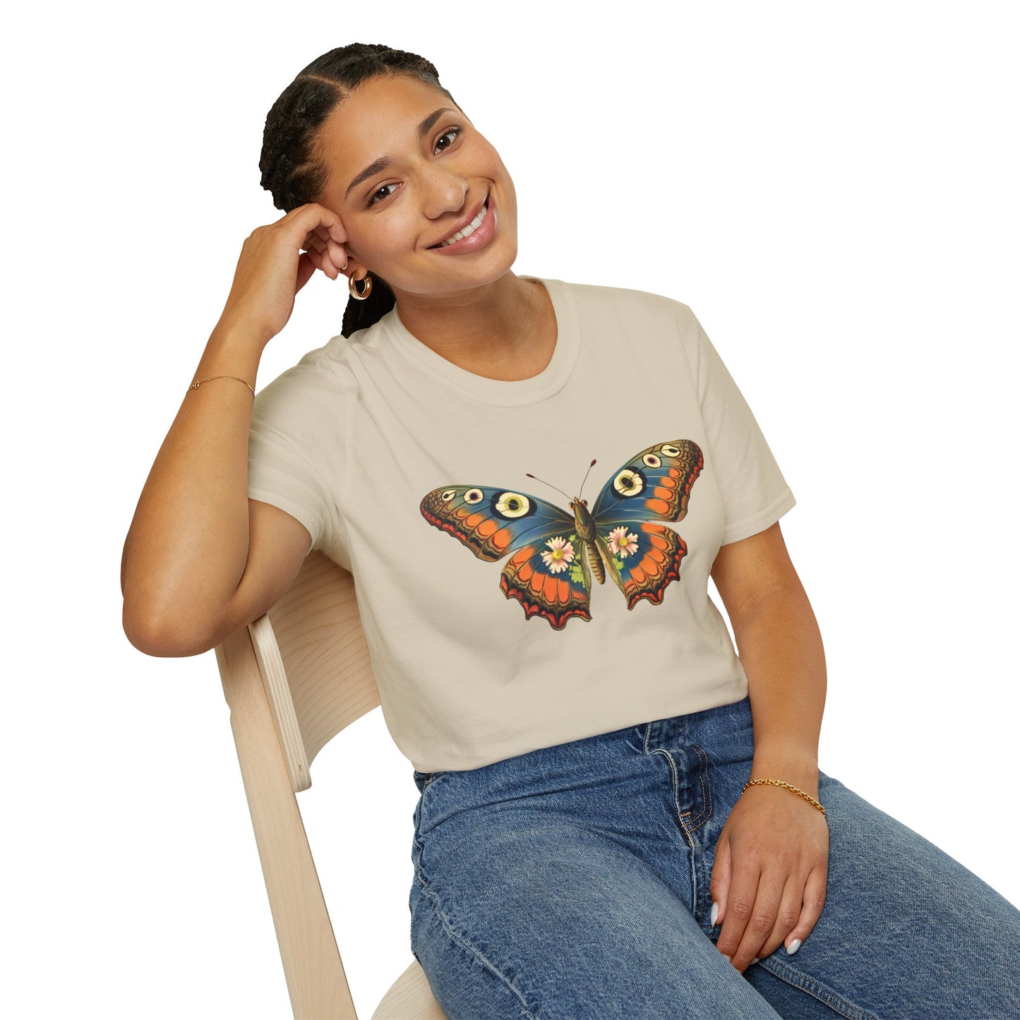 Vintage Moth/Butterfly Unisex Softstyle T-Shirt
