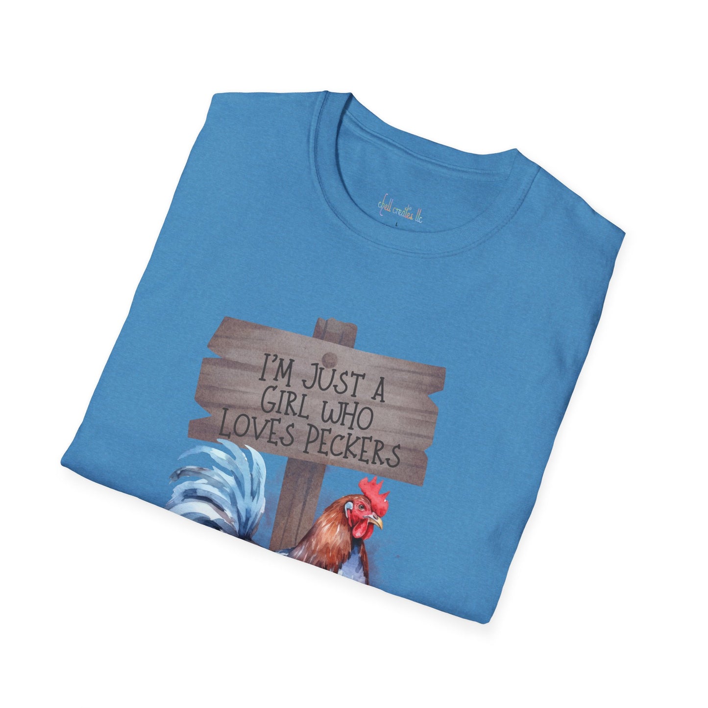 'Just A Girl Who Loves Pecker' Unisex Softstyle T-Shirt Colorful Tee, Gift for Friends, Casual Wear