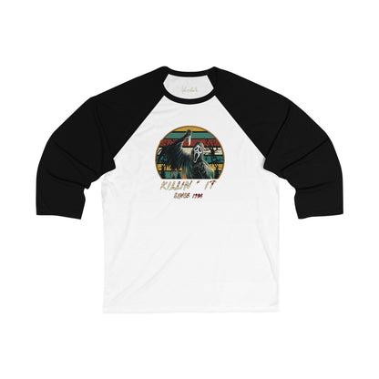 Unisex 3\4 Sleeve Baseball Tee Killin' It Since 1996 Scream