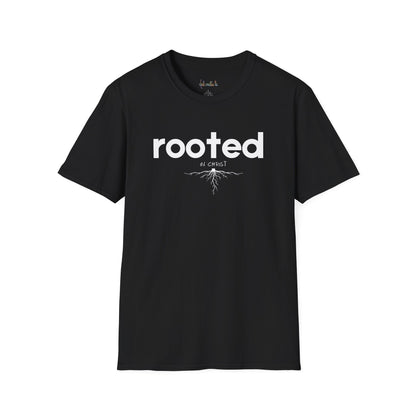 Rooted in Christ Unisex Softstyle T-Shirt - Faith Inspired Apparel