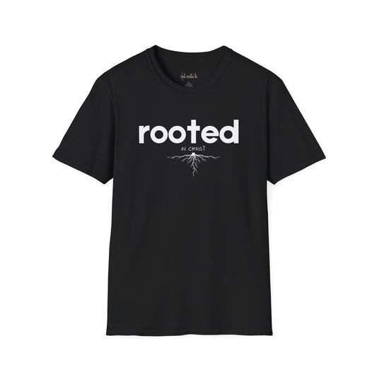 Rooted in Christ Unisex Softstyle T-Shirt - Faith Inspired Apparel
