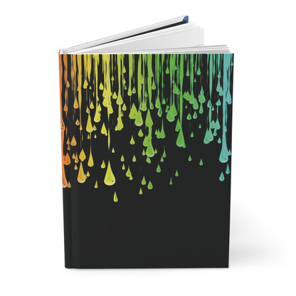 Hardcover Journal Matte Rainbow Drip