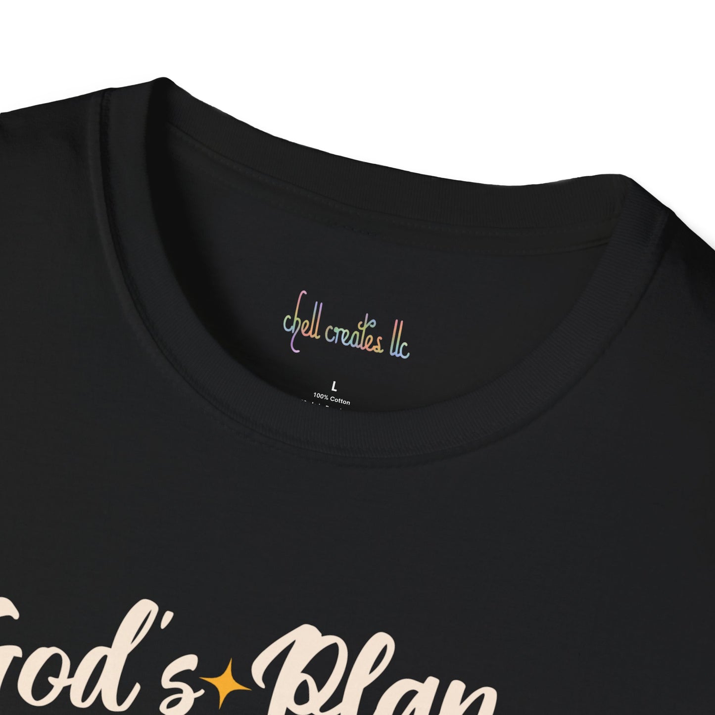 God's Plan Over Mine Floral T-Shirt | Unisex Softstyle Tees for Faith and Inspiration