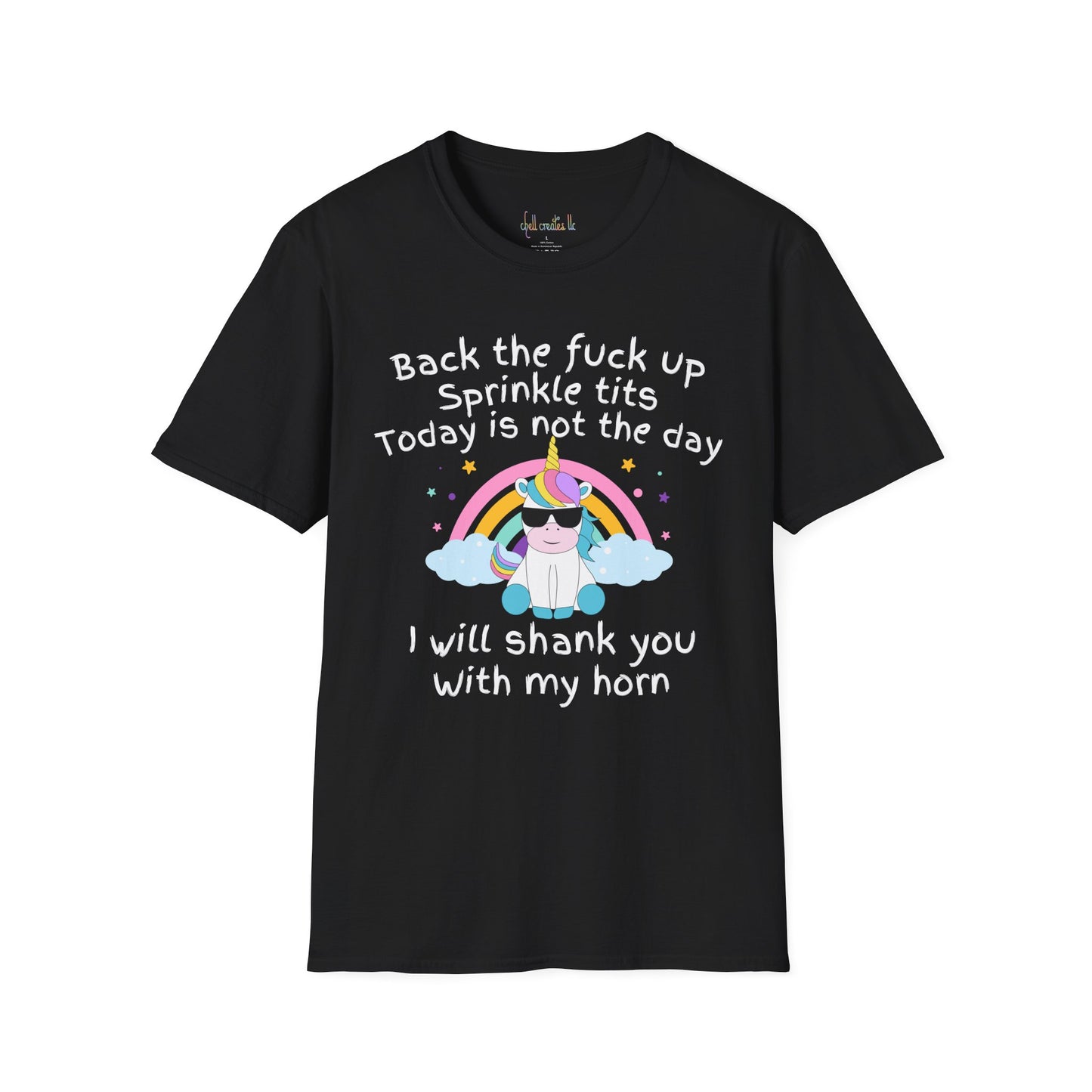 Unisex Softstyle T-Shirt Back the F*ck Up Sprinkle Tits