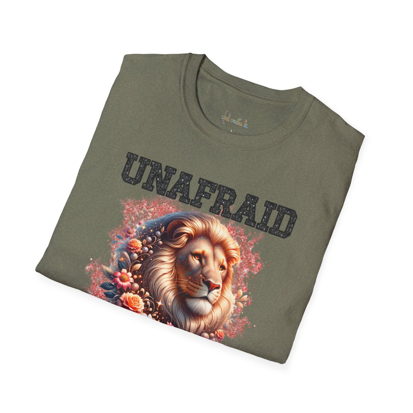 Unisex Softstyle T-Shirt - 'UNAFRAID' Lion Graphic Tee