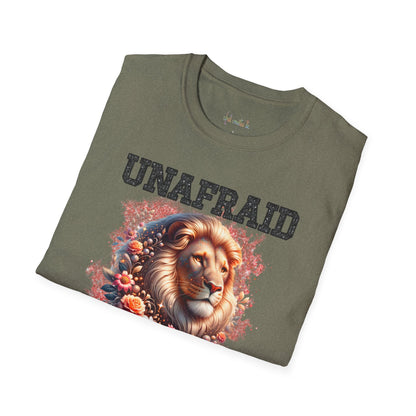 Unisex Softstyle T-Shirt - 'UNAFRAID' Lion Graphic Tee