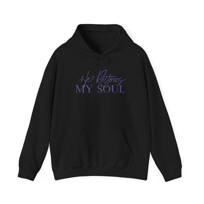 Unisex Heavy Blend™ Hooded Sweatshirt He Restores My Soul