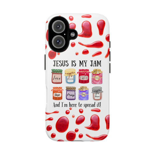 Jesus Is My Jam Phone Case, Inspirational Phone Cover, Unique Gift for Christians, Faith-based Accessories, Holiday Gift Idea