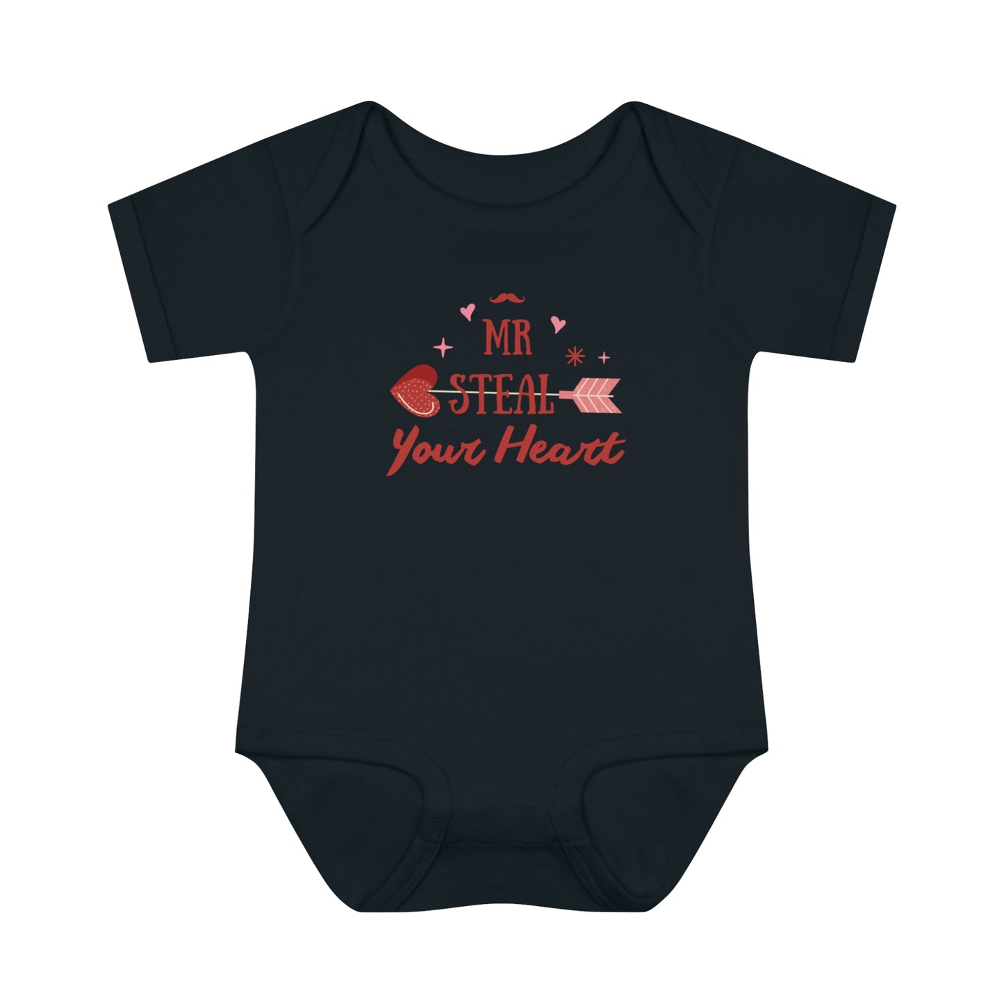 Infant Baby Rib Bodysuit "Mr. Steal Your Heart"