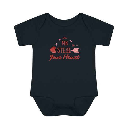 Infant Baby Rib Bodysuit "Mr. Steal Your Heart"