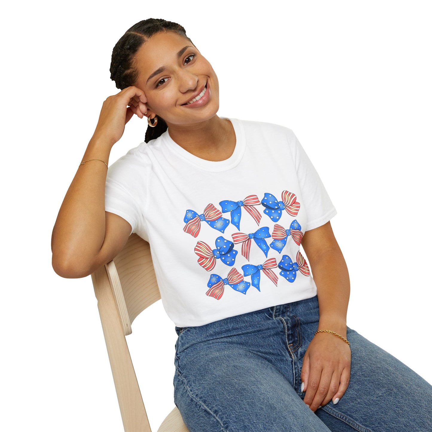 Patriotic Bow Unisex Softstyle T-Shirt