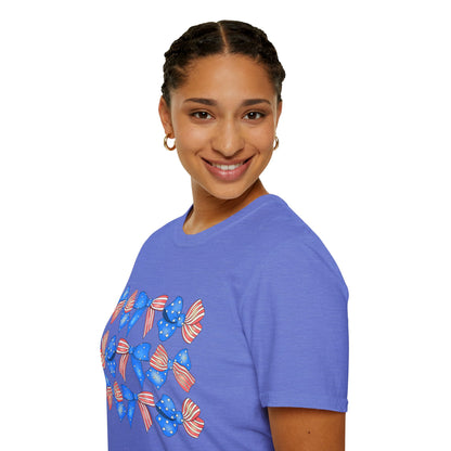 Patriotic Bow Unisex Softstyle T-Shirt