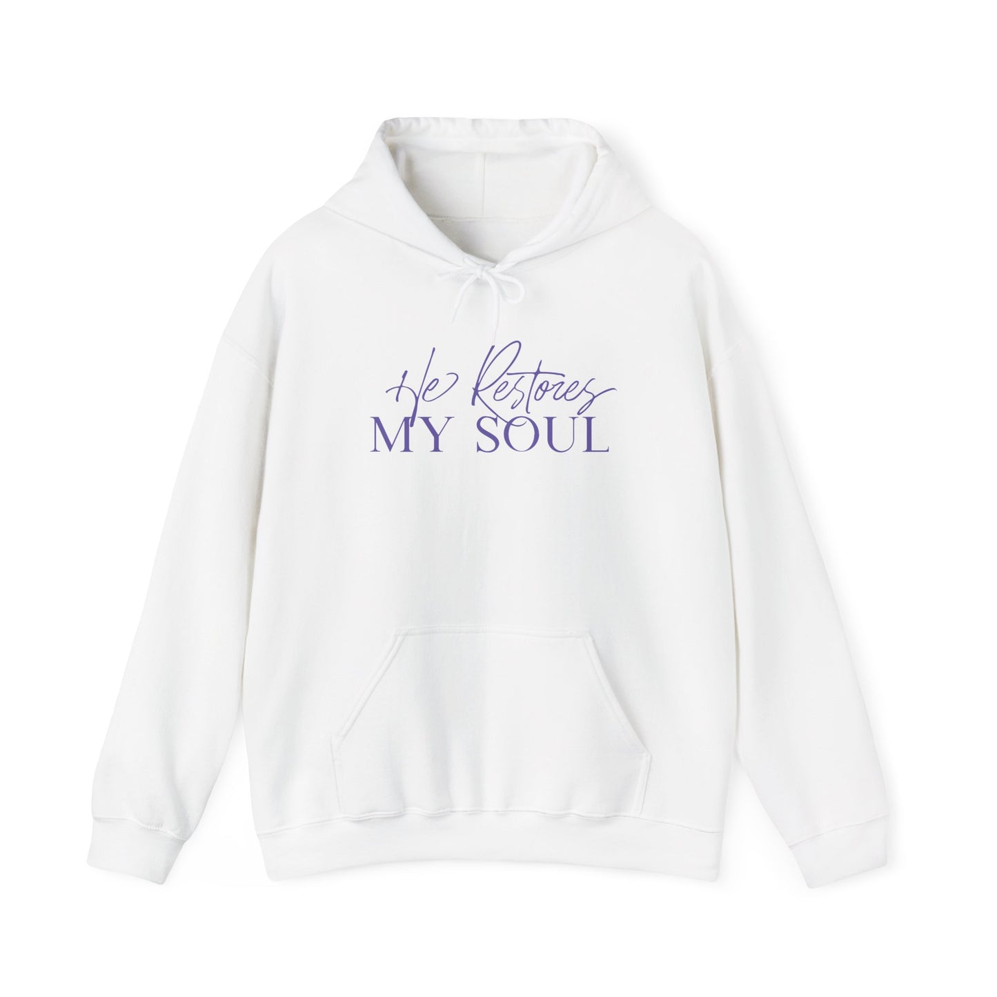 He Restores My Soul Unisex Heavy Blend™ Hooded Sweatshirt