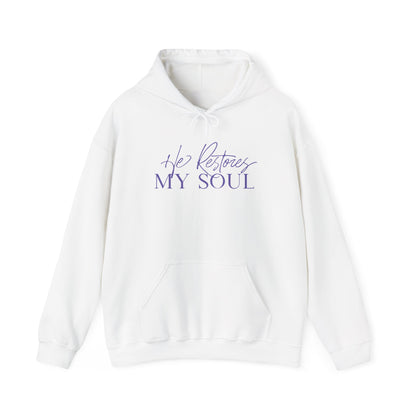 He Restores My Soul Unisex Heavy Blend™ Hooded Sweatshirt