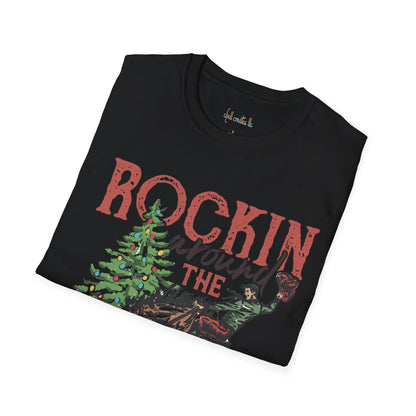 Unisex Softstyle T-Shirt Rock'in around the Christmas Tree