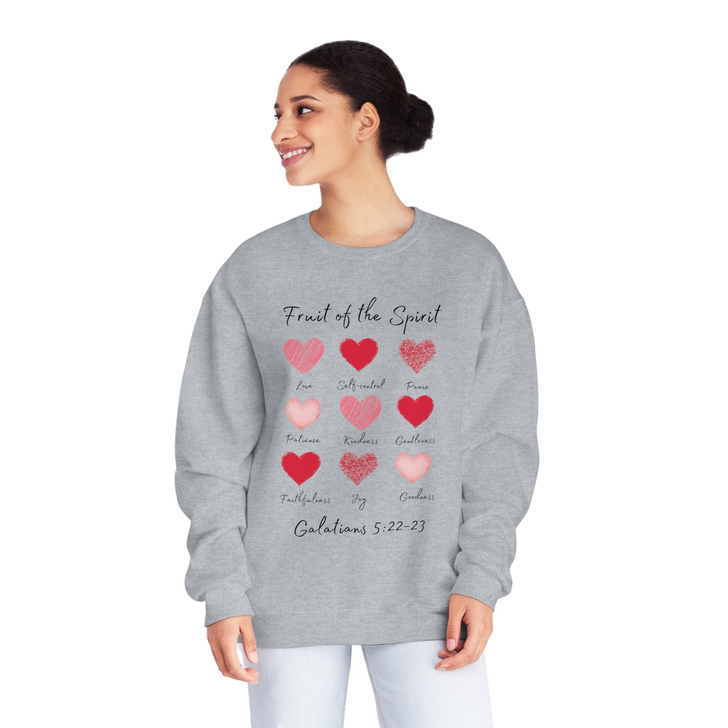 Unisex NuBlend® Crewneck Sweatshirt "Fruit of the Spirit, Galatians 5:22-23"