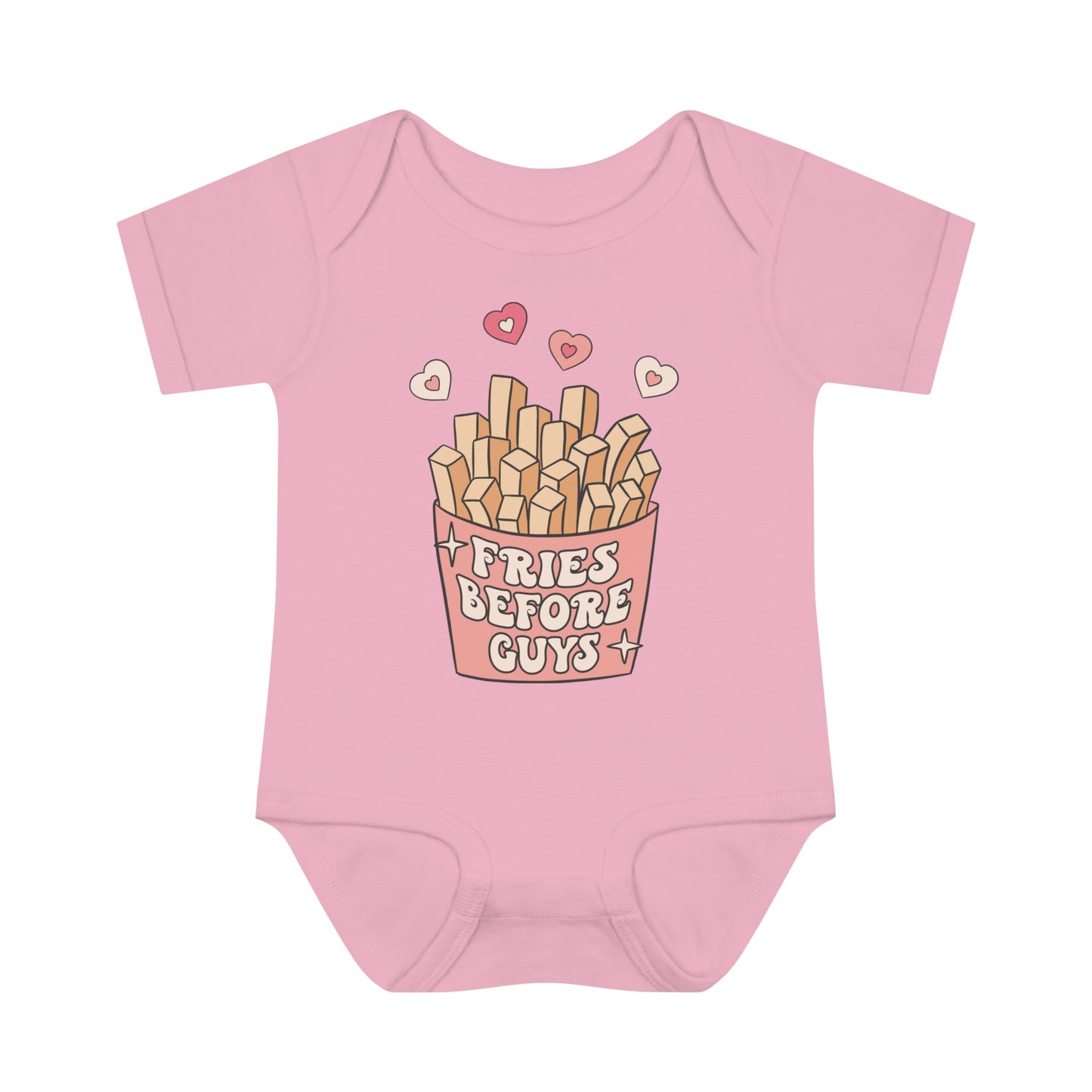 Infant Baby Rib Bodysuit "Fries Before Guys"