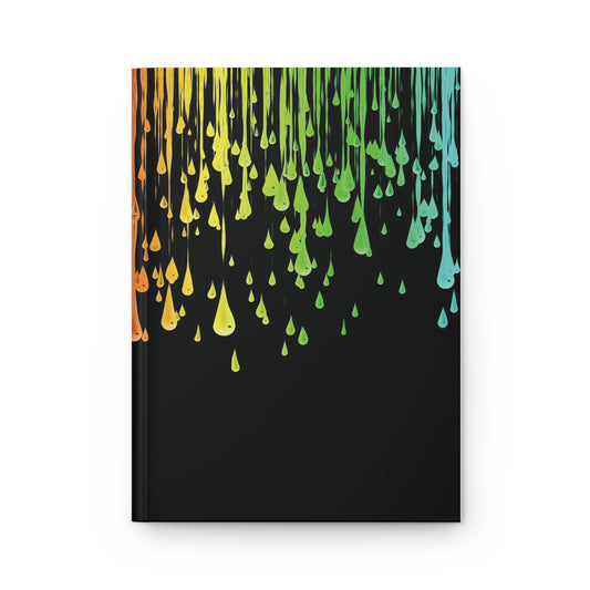 Hardcover Journal Matte Rainbow Drip