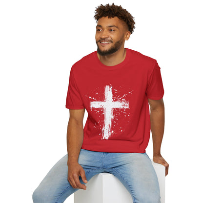 Unisex Softstyle T-Shirt White Cross