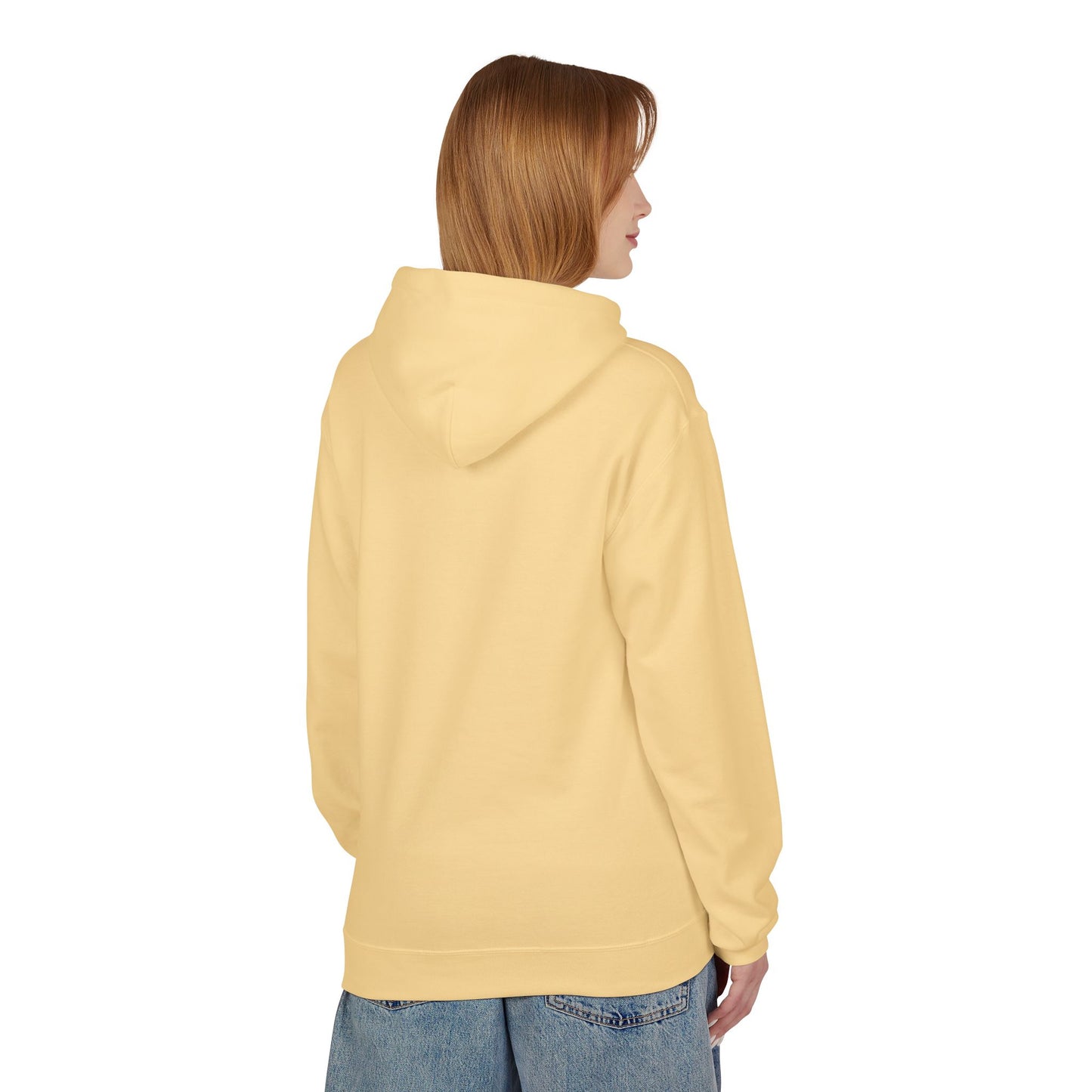 Mom Orange Chinoiserie Floral Fleece Hoodie - Softstyle Midweight Sweatshirt for Cozy Comfort